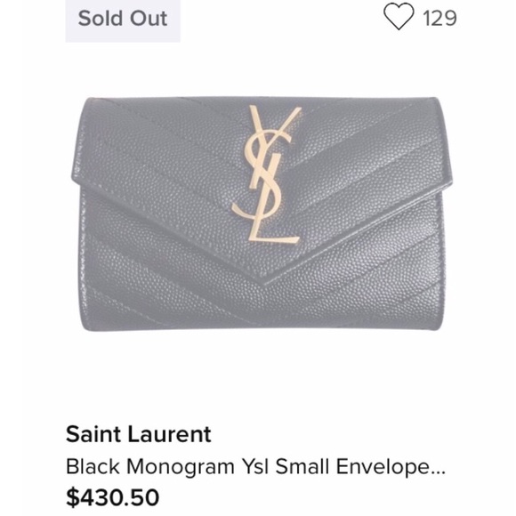Saint Laurent Handbags - ❌SOLD❌NWT Saint Laurent Monogram Small Wallet